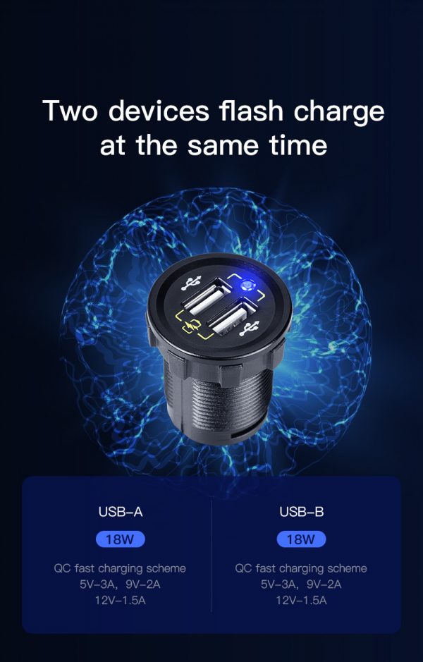 Dual usb car charger usb cigarette lighter