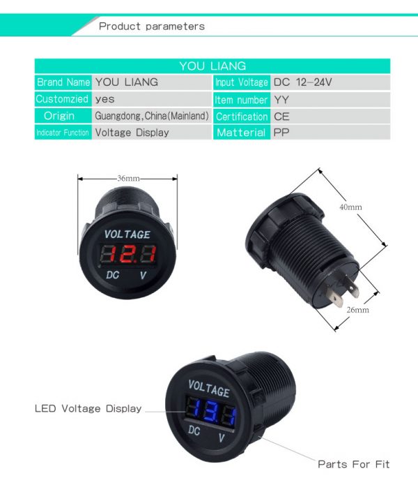 Voltmeter car battery