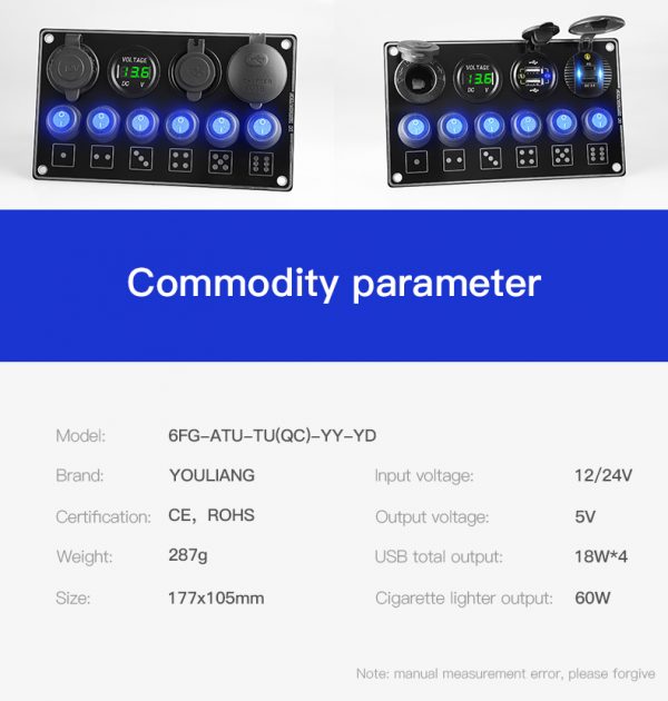 Custom switch panel for car