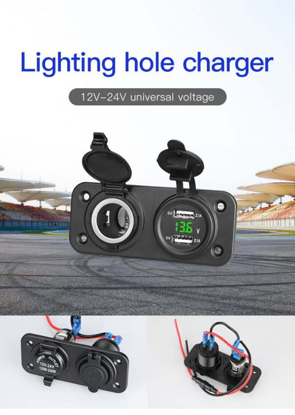 12v usb charger car cigarette lighter plug