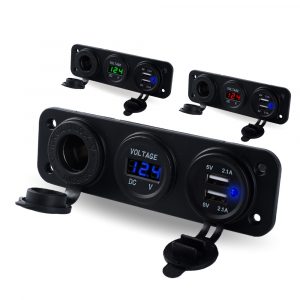 Auto voltmeter dual car charger car cigarette lighter socket