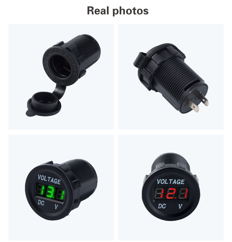 Auto voltmeter dual car charger car cigarette lighter socket