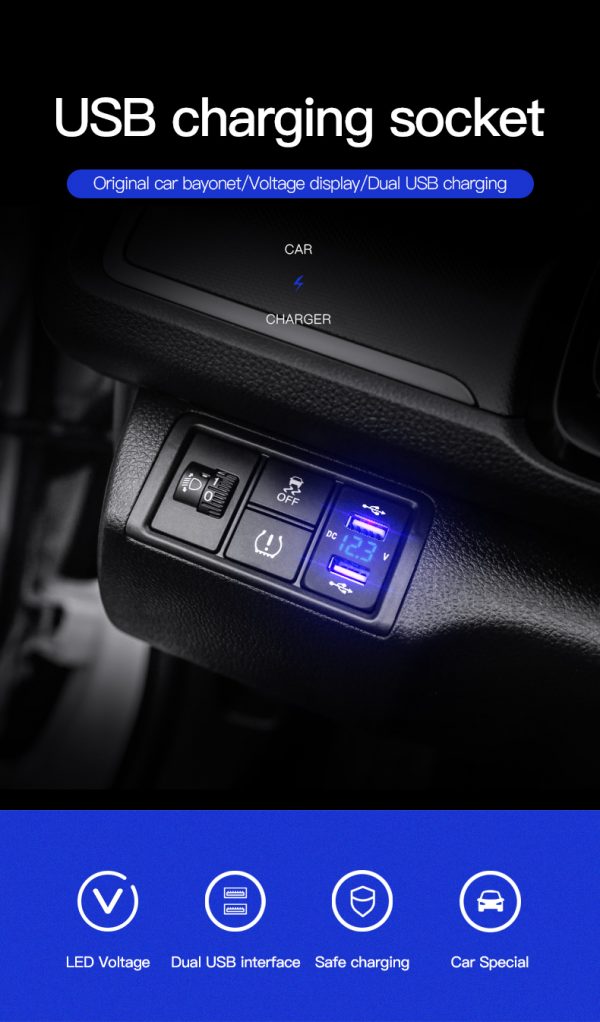 USB car charger For Honda