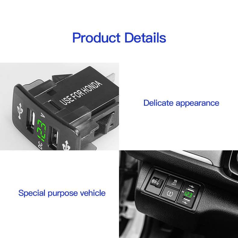 USB car charger For Honda