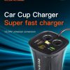 Cup holder phone charger