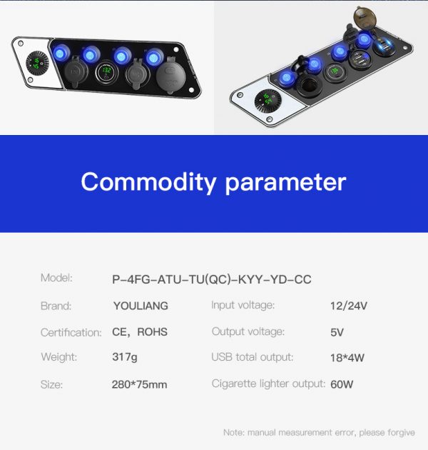 automotive switch panel