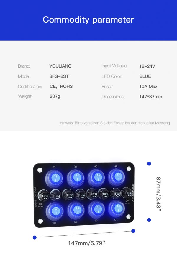 marine switch panel