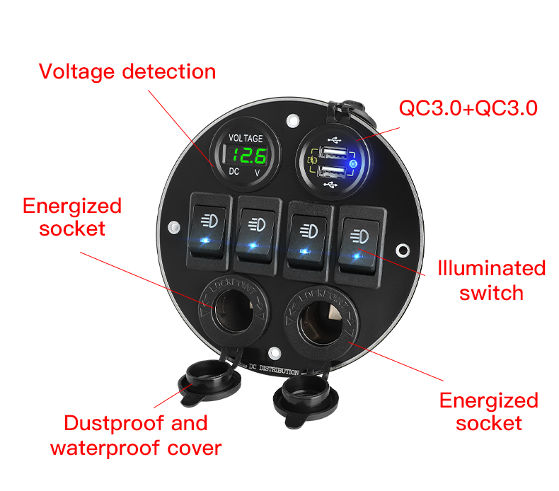 Marine switch panel