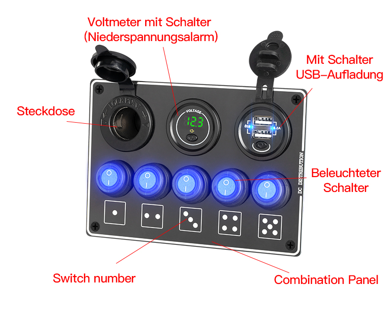 RV switch panel