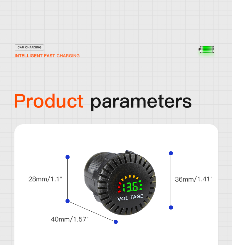 Car voltmeter