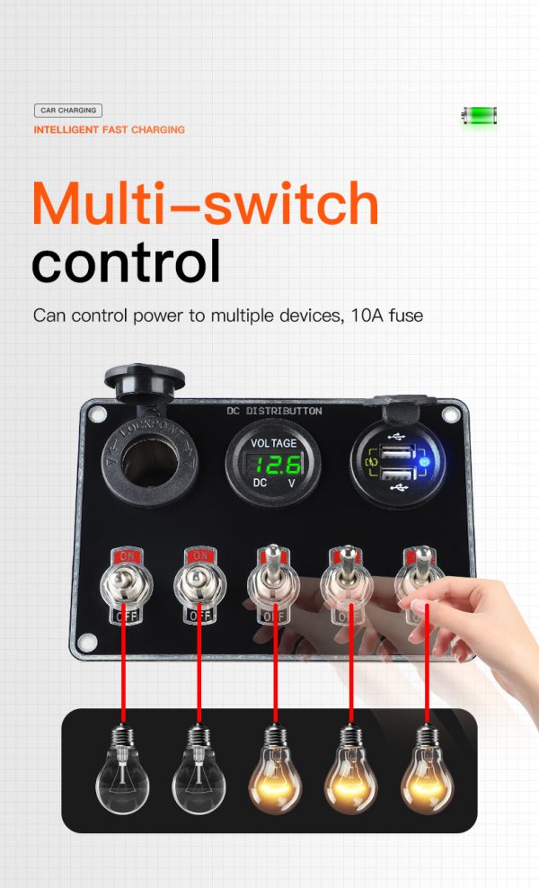 rv control panel switches