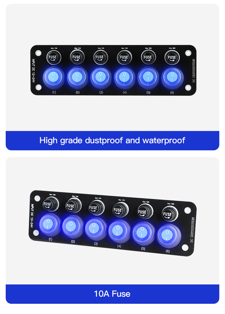 Custom marine switch panel