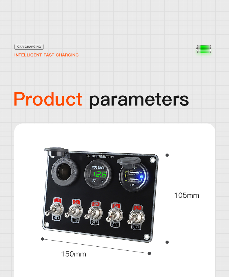 rv control panel switches