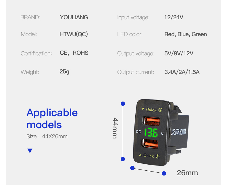 usbc car charger honda civic accessories