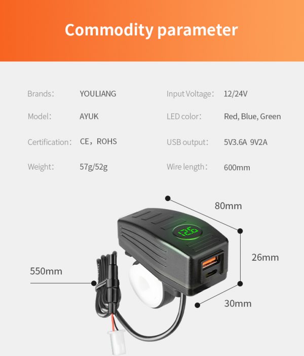 Motorcycle USB Charger