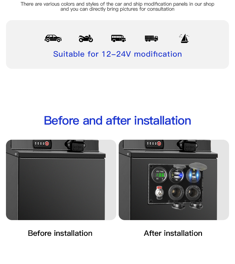 quickcar switch panel