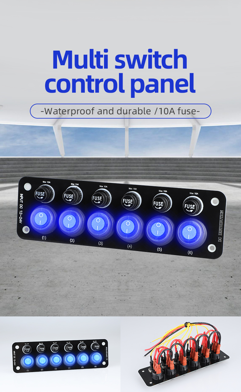 marine switch panel with fuses